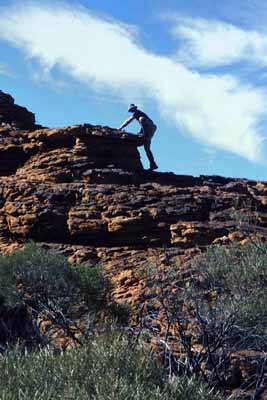 Rock climbing in Watarrka