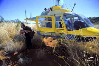 Helicopter food drop